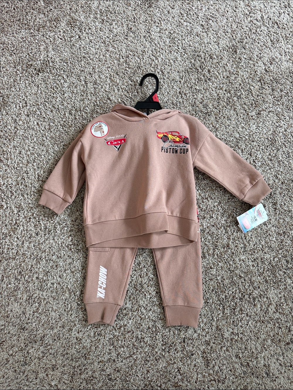 Disney Brown Piston Cup Hoodie & Jogger Set